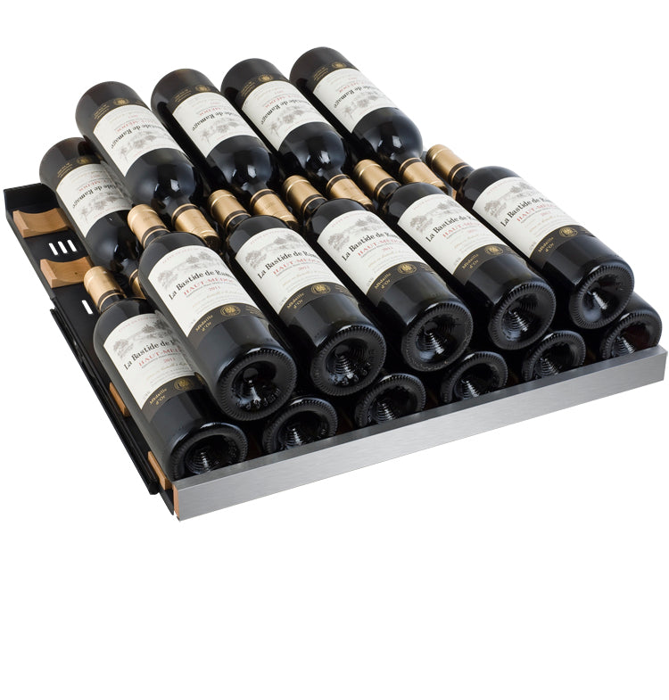 Allavino FlexCount II Tru-Vino 349 Bottle Three Zone Stainless Steel Side-by-Side Wine Refrigerator