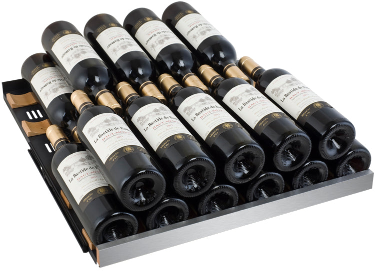 Allavino FlexCount II Tru-Vino 349 Bottle Three Zone Black Side-by-Side Wine Refrigerator
