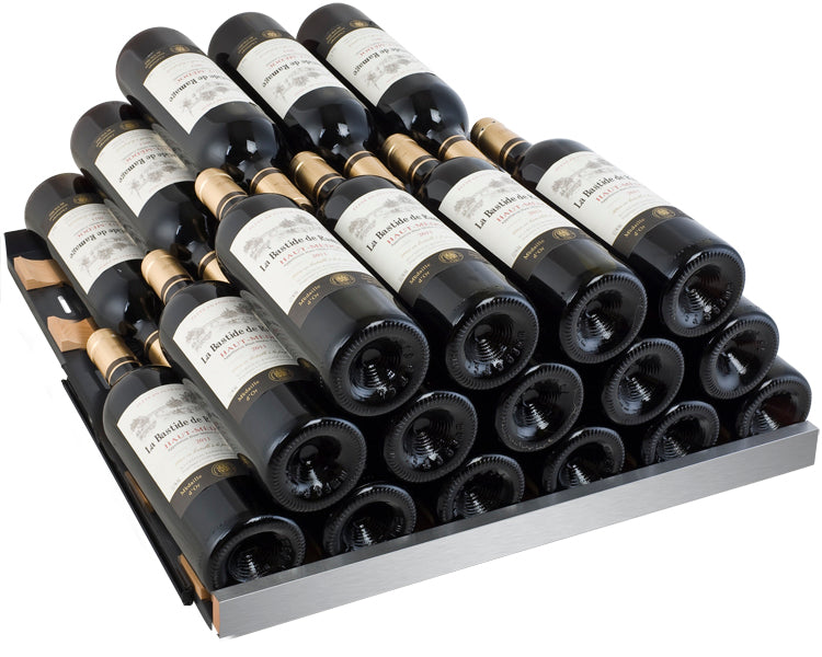 Allavino FlexCount II Tru-Vino 349 Bottle Three Zone Black Side-by-Side Wine Refrigerator