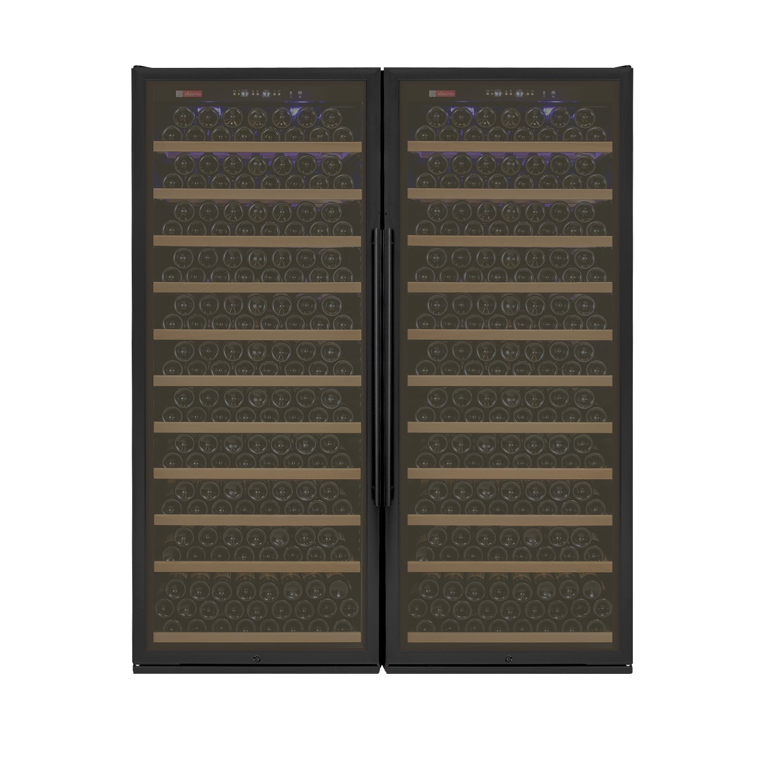 Allavino Vite II Tru-Vino 554 Bottle Dual Zone Black Side-by-Side Wine Refrigerator