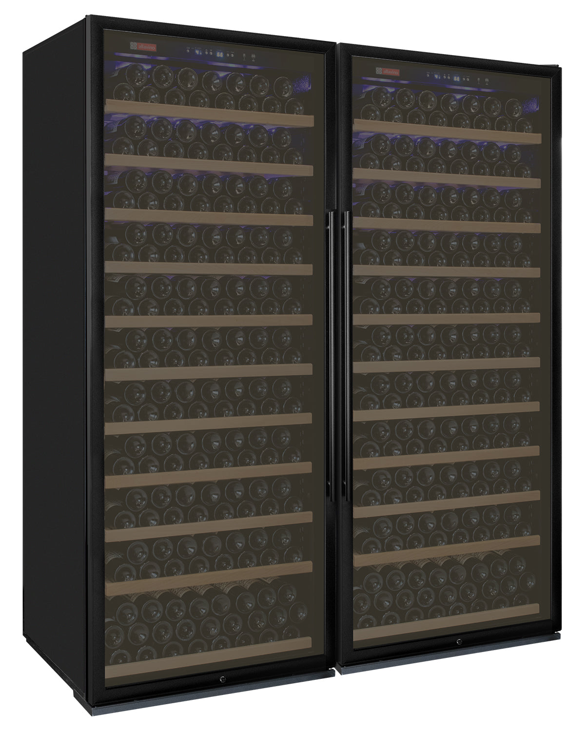 Allavino Vite II Tru-Vino 554 Bottle Dual Zone Black Side-by-Side Wine Refrigerator