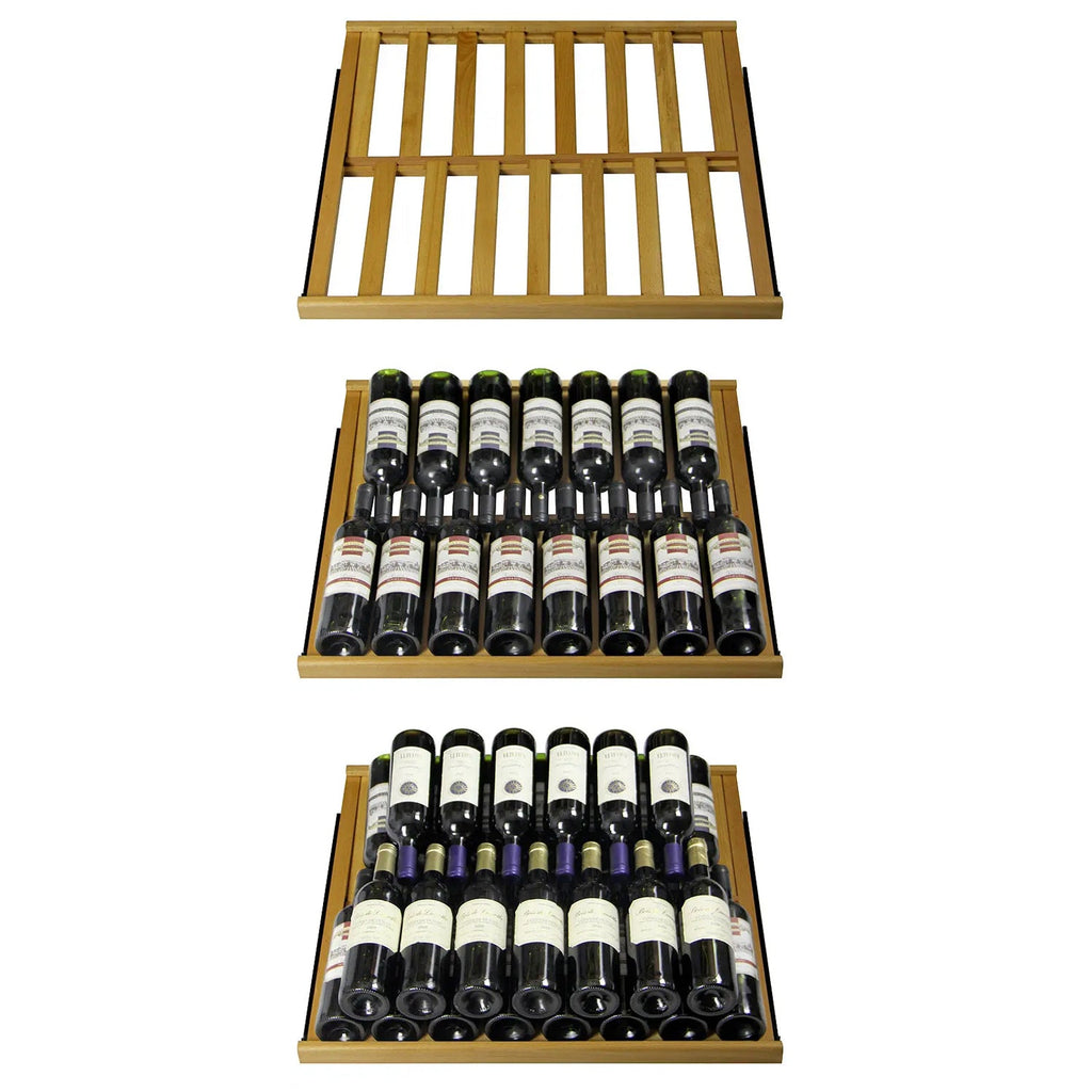 Allavino Vite II Tru-Vino 554 Bottle Dual Zone Black Side-by-Side Wine Refrigerator