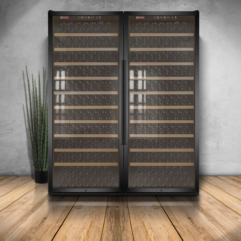 Allavino Vite II Tru-Vino 554 Bottle Dual Zone Black Side-by-Side Wine Refrigerator