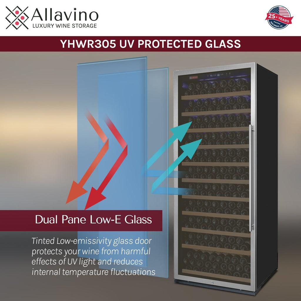 Allavino Vite II Tru-Vino 554 Bottle Dual Zone Stainless Steel Side-by-Side Wine Refrigerator