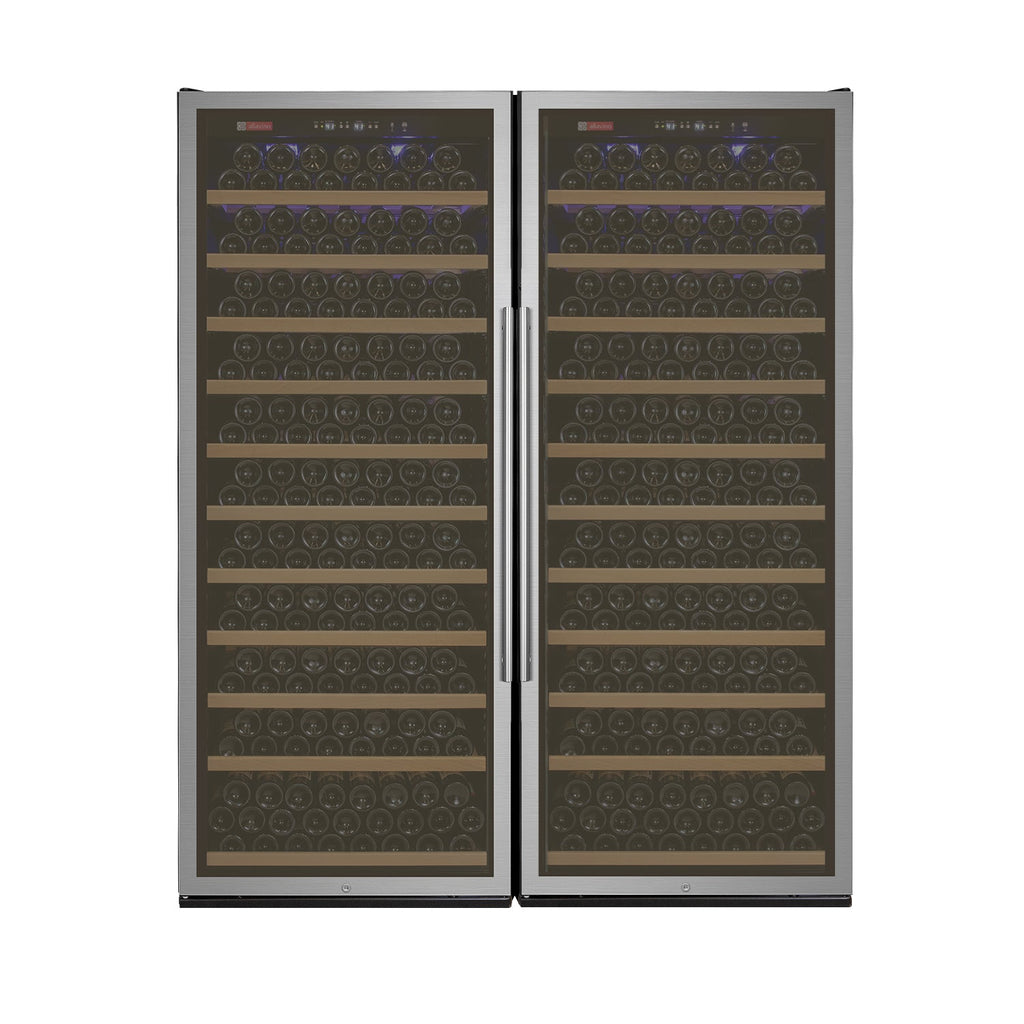 Allavino Vite II Tru-Vino 554 Bottle Dual Zone Stainless Steel Side-by-Side Wine Refrigerator