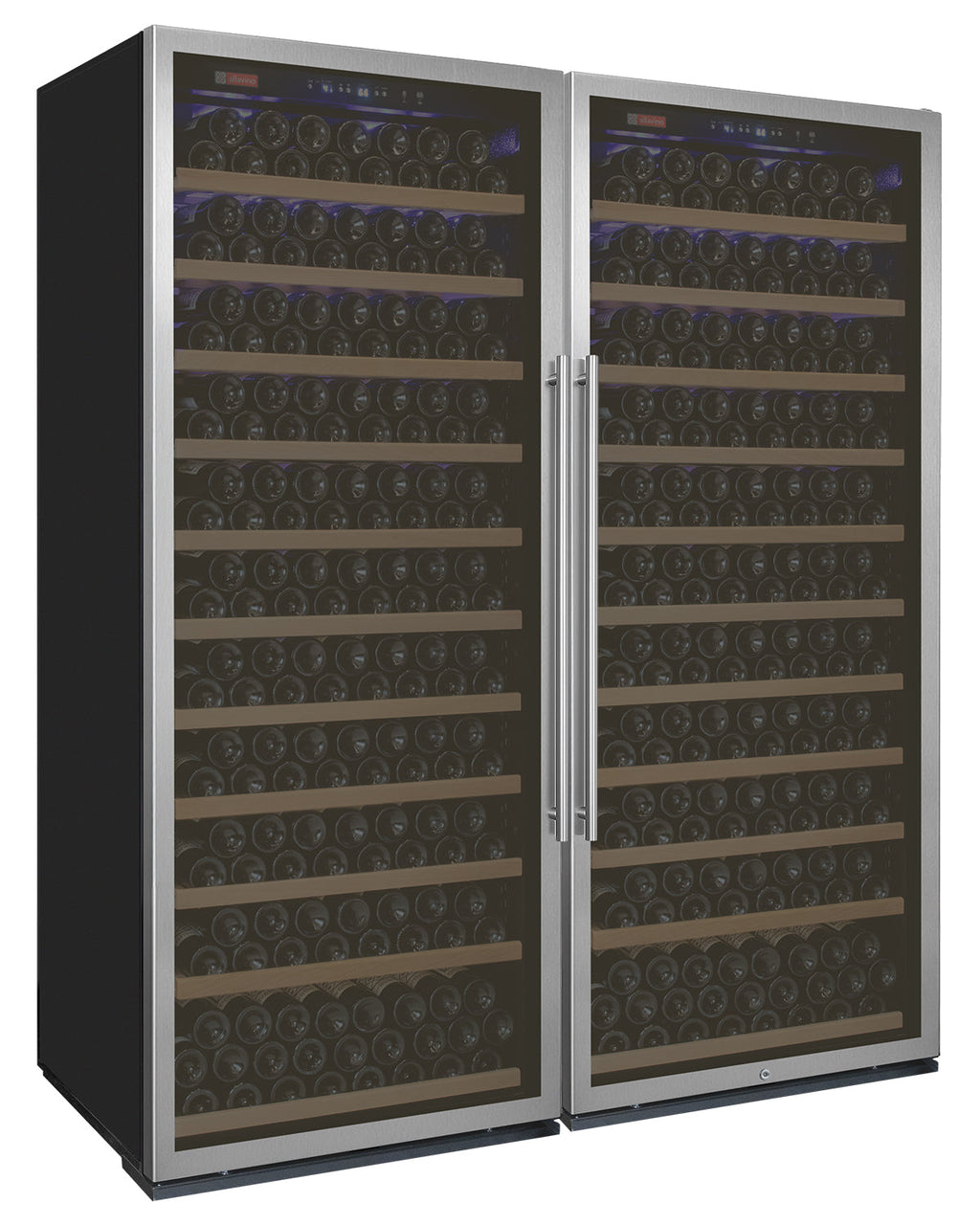 Allavino Vite II Tru-Vino 554 Bottle Dual Zone Stainless Steel Side-by-Side Wine Refrigerator