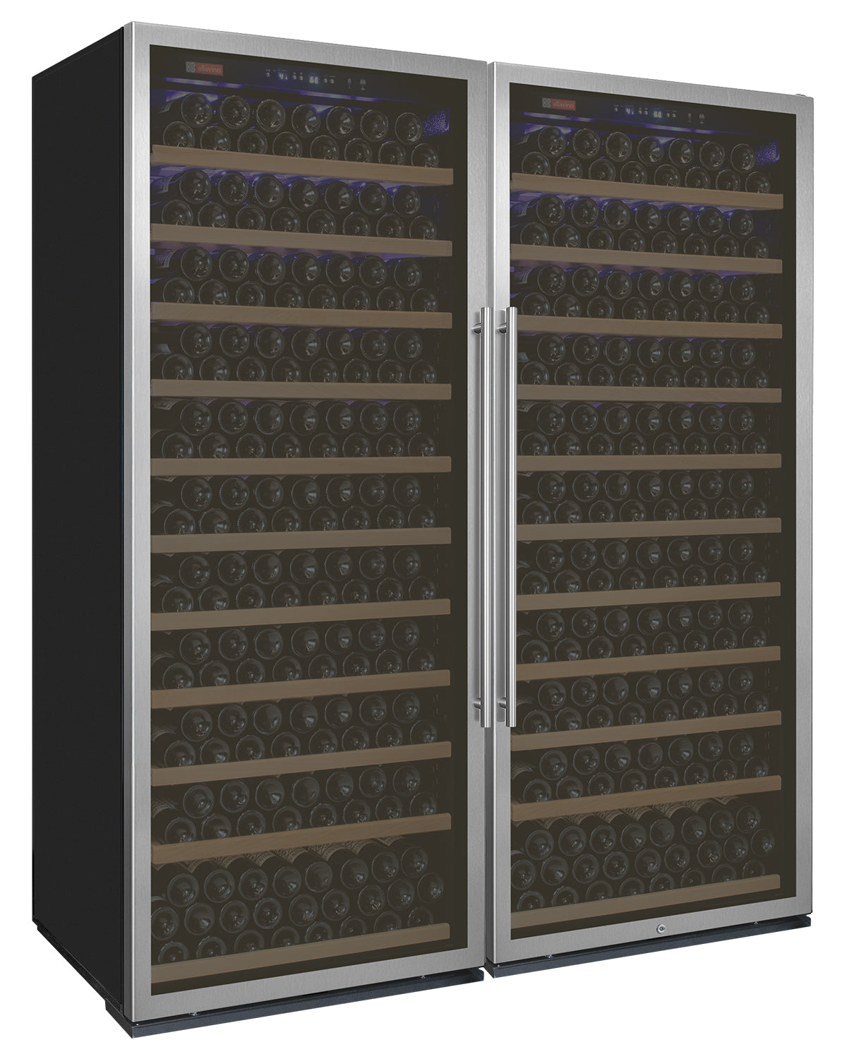 Allavino Vite II Tru-Vino 554 Bottle Dual Zone Stainless Steel Side-by-Side Wine Refrigerator