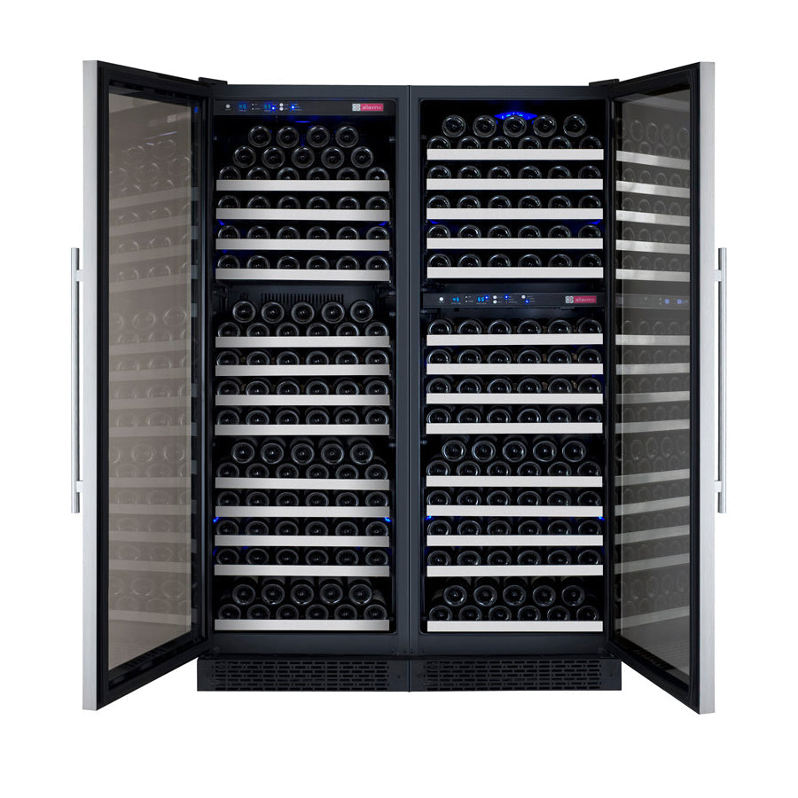 Allavino FlexCount II Tru-Vino 349 Bottle Three Zone Stainless Steel Side-by-Side Wine Refrigerator