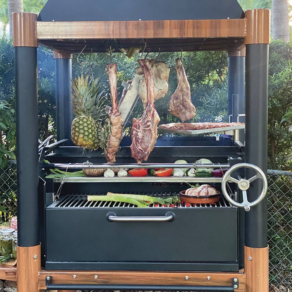 Tagwood BBQ02SI Argentine Santa Maria Style Gaucho Grill – The Ultimate 360° Grilling Experience