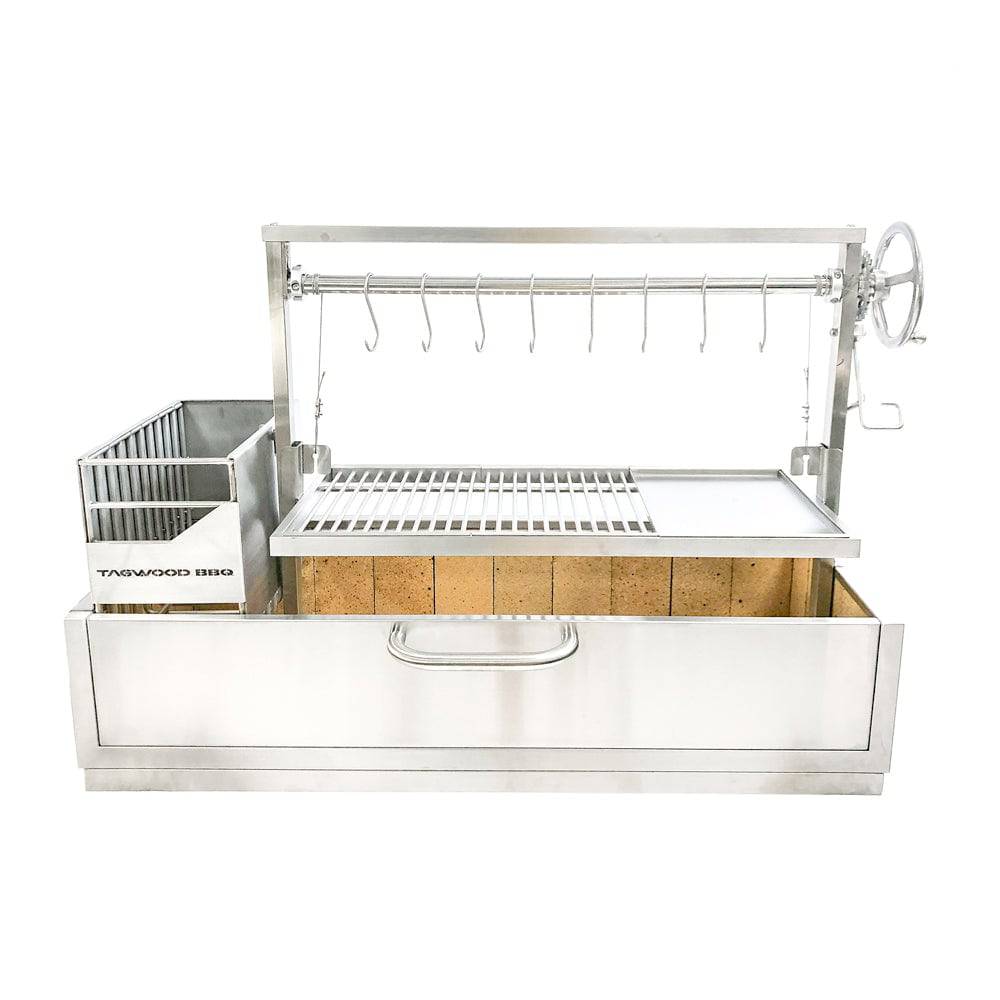 Tagwood BBQ25SS XL Built-In Santa Maria Argentine Grill – 304 Stainless Steel