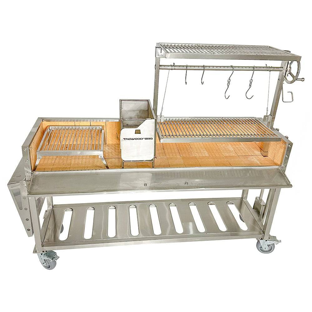 Tagwood BBQ06SS Argentine Santa Maria Grill – with 360° Rotating Clamp Grill