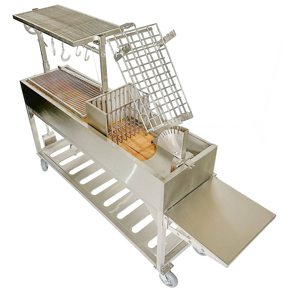 Tagwood BBQ06SS Argentine Santa Maria Grill – with 360° Rotating Clamp Grill