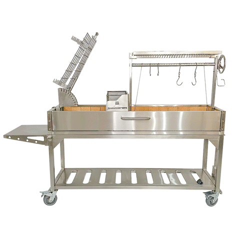 Tagwood BBQ06SS Argentine Santa Maria Grill – with 360° Rotating Clamp Grill