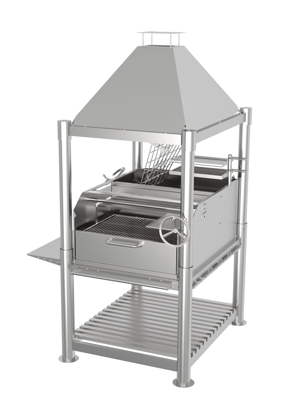 Tagwood BBQ12SS XL Argentine Santa Maria Grill – All 304 Stainless Steel "Beast on Steroids"