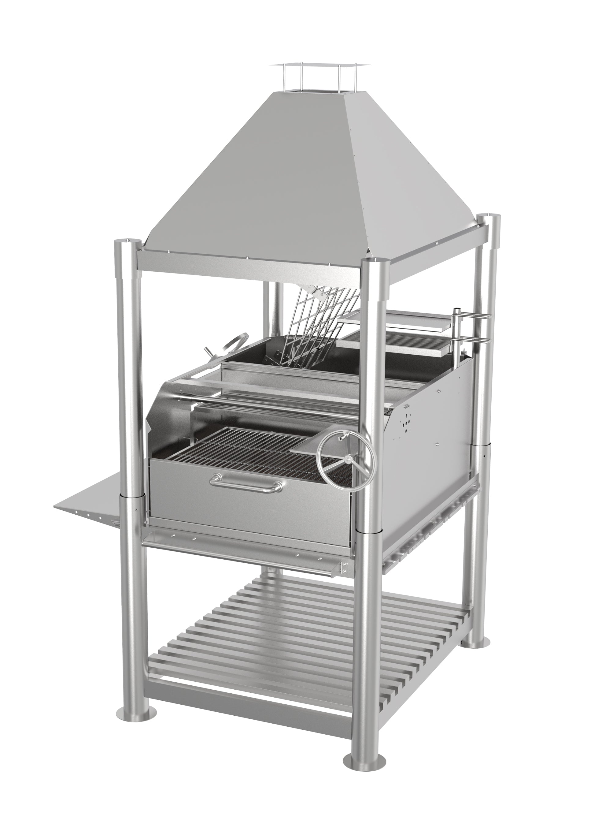 Tagwood BBQ12SS XL Argentine Santa Maria Grill – All 304 Stainless Steel "Beast on Steroids"