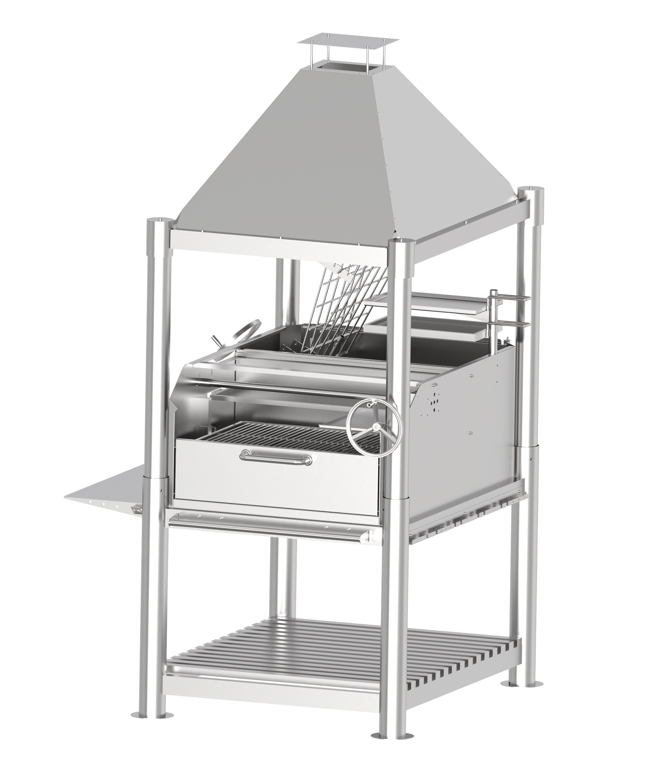 Tagwood BBQ12SS XL Argentine Santa Maria Grill – All 304 Stainless Steel "Beast on Steroids"