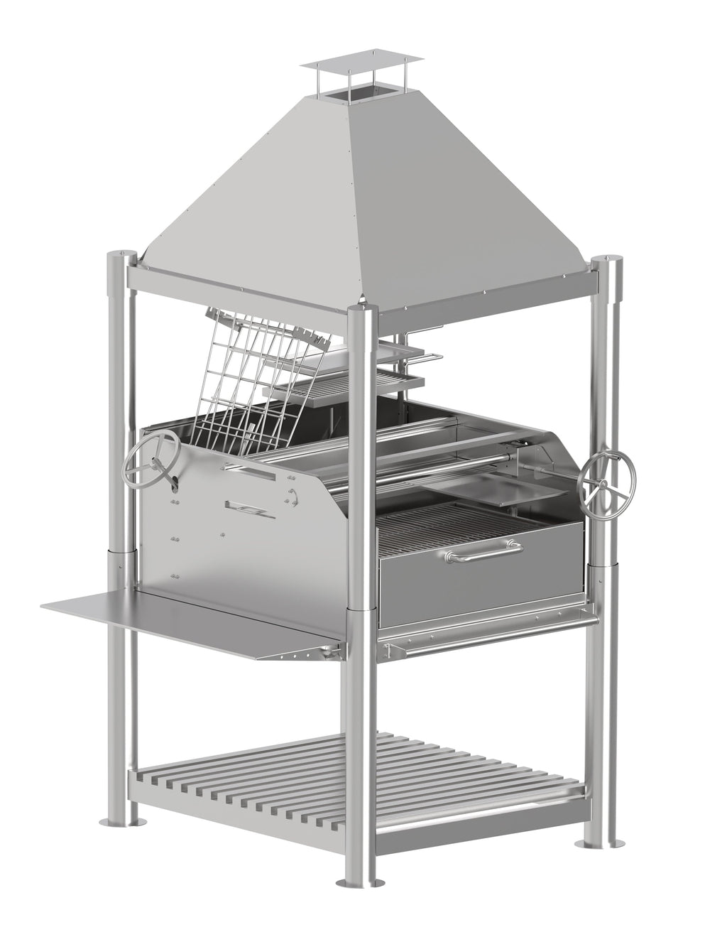 Tagwood BBQ12SS XL Argentine Santa Maria Grill – All 304 Stainless Steel "Beast on Steroids"