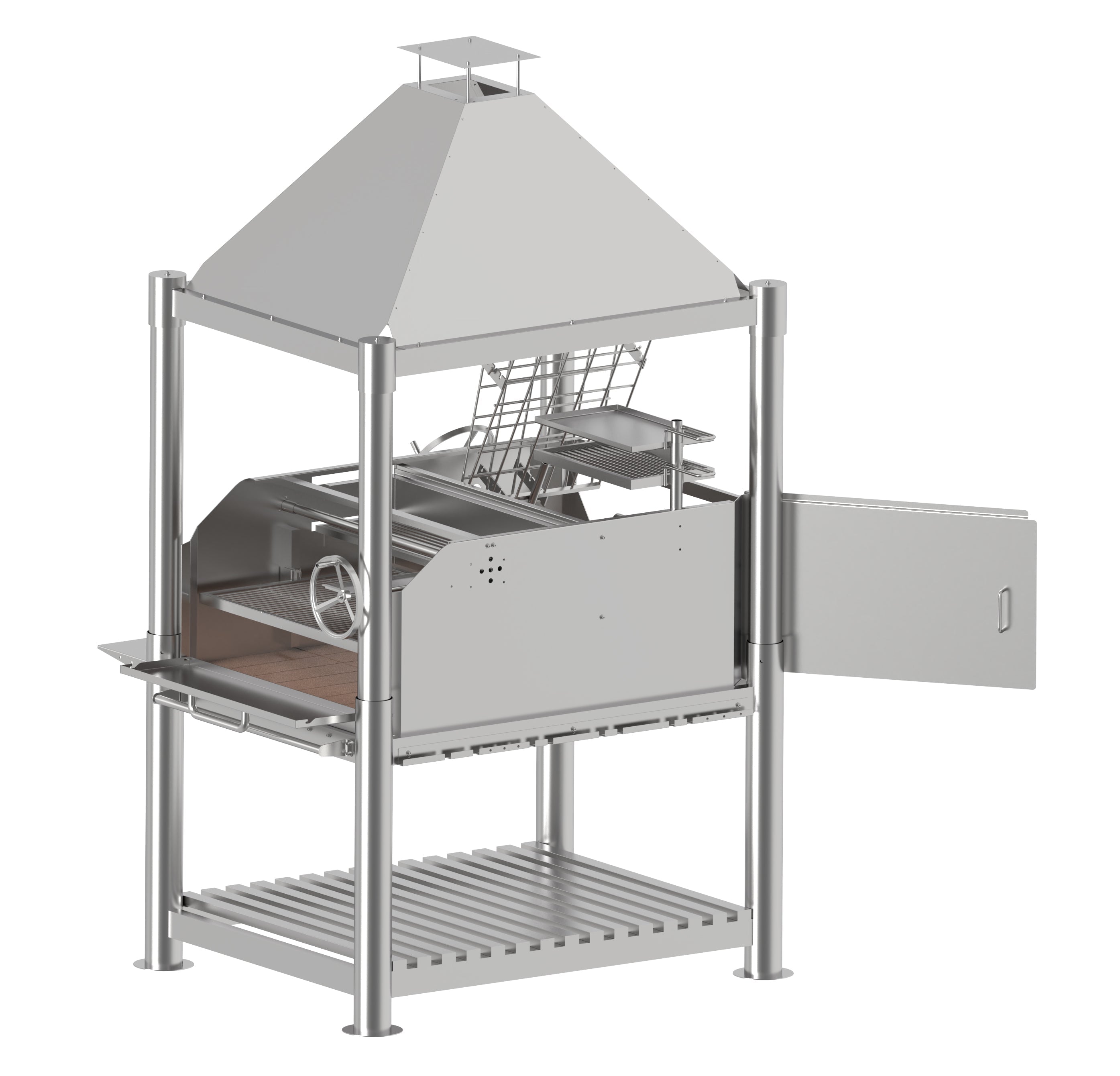 Tagwood BBQ12SS XL Argentine Santa Maria Grill – All 304 Stainless Steel "Beast on Steroids"
