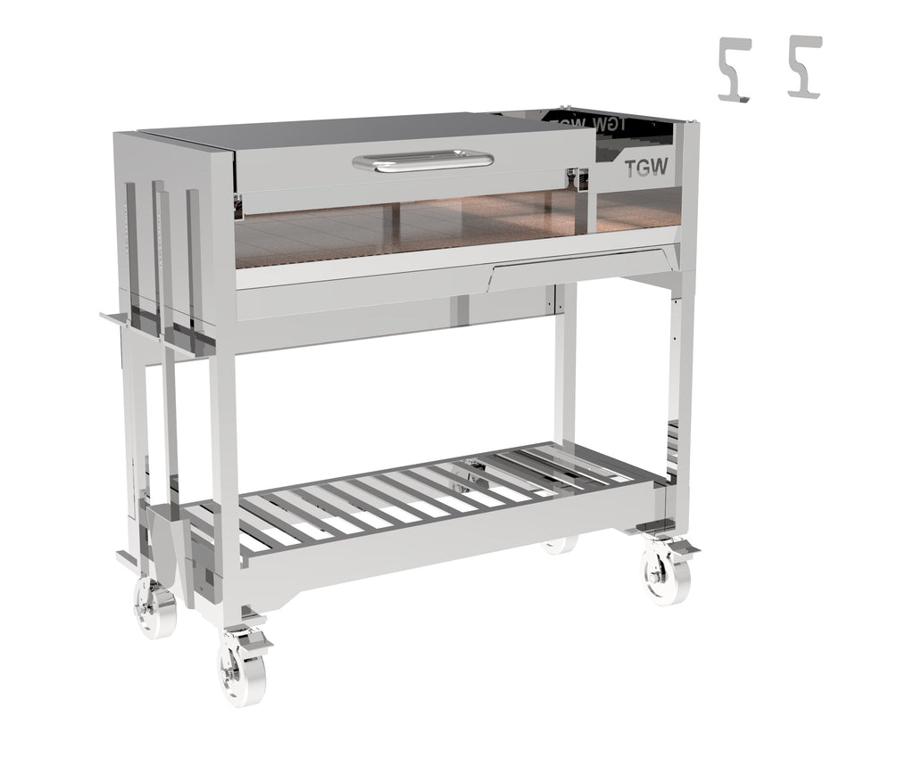 Tagwood BBQ18SS Argentinian Freestanding Charcoal Grill – 304 Stainless Steel