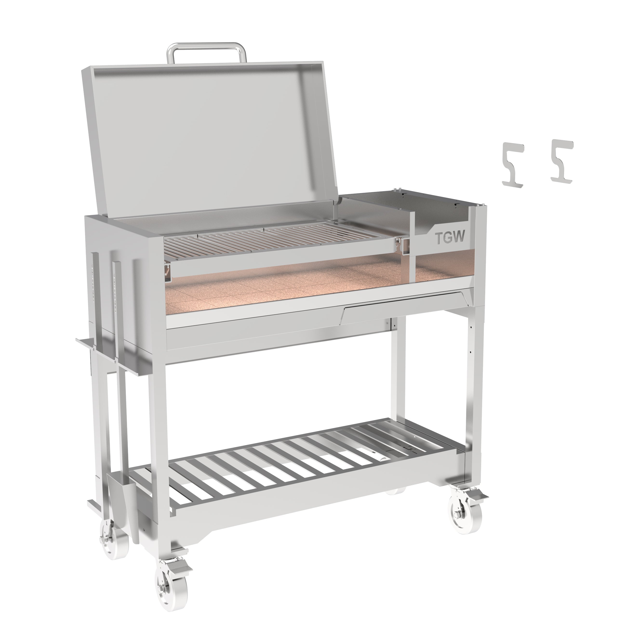 Tagwood BBQ18SS Argentinian Freestanding Charcoal Grill – 304 Stainless Steel
