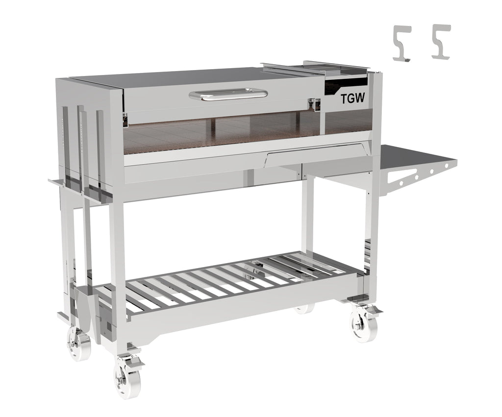Tagwood BBQ18SS Argentinian Freestanding Charcoal Grill – 304 Stainless Steel