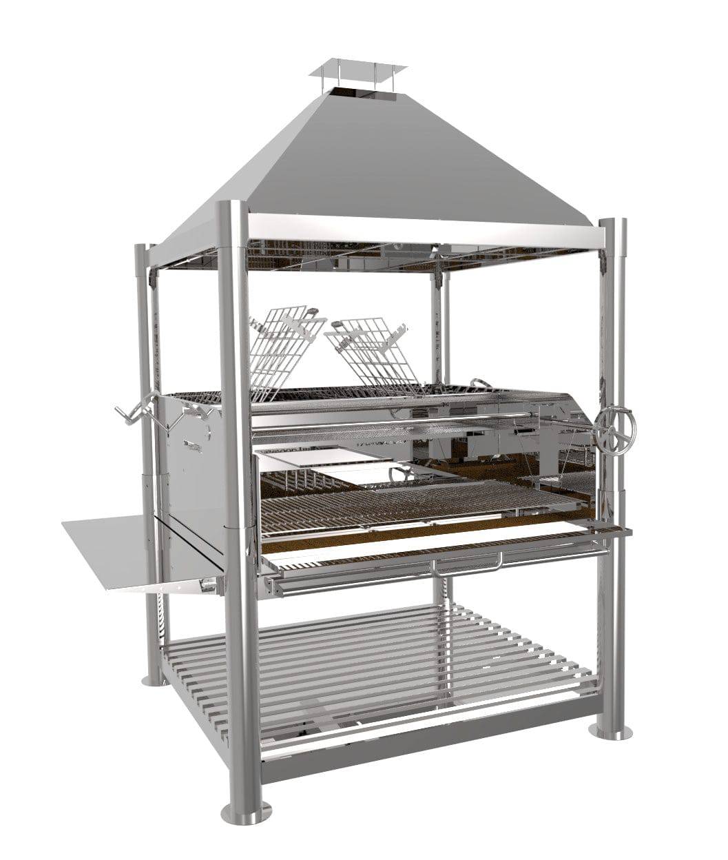 Tagwood BBQ BBQ22SS "The Silver Bullet XL" – All Stainless Steel Argentine Gaucho Grill