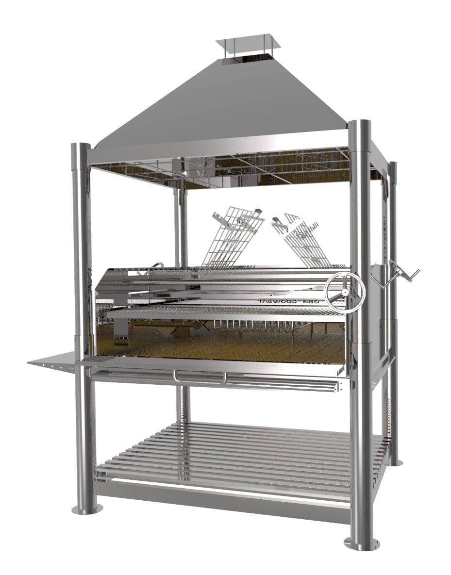 Tagwood BBQ BBQ22SS "The Silver Bullet XL" – All Stainless Steel Argentine Gaucho Grill