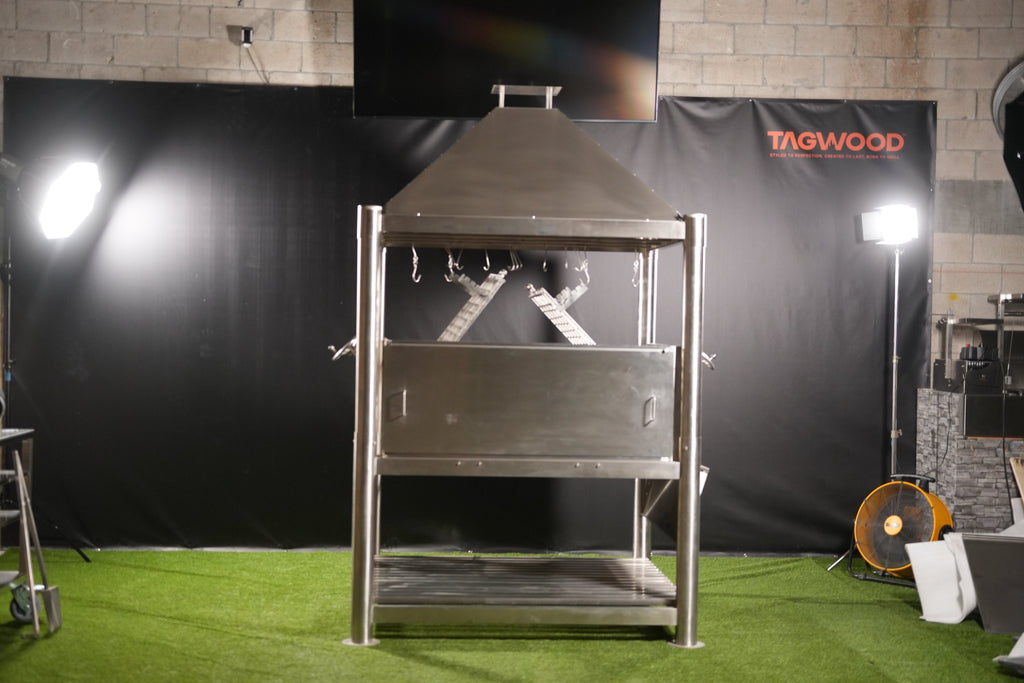 Tagwood BBQ BBQ22SS "The Silver Bullet XL" – All Stainless Steel Argentine Gaucho Grill