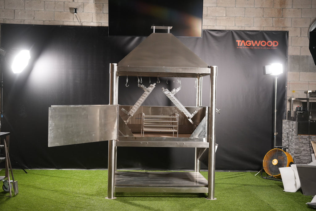 Tagwood BBQ BBQ22SS "The Silver Bullet XL" – All Stainless Steel Argentine Gaucho Grill