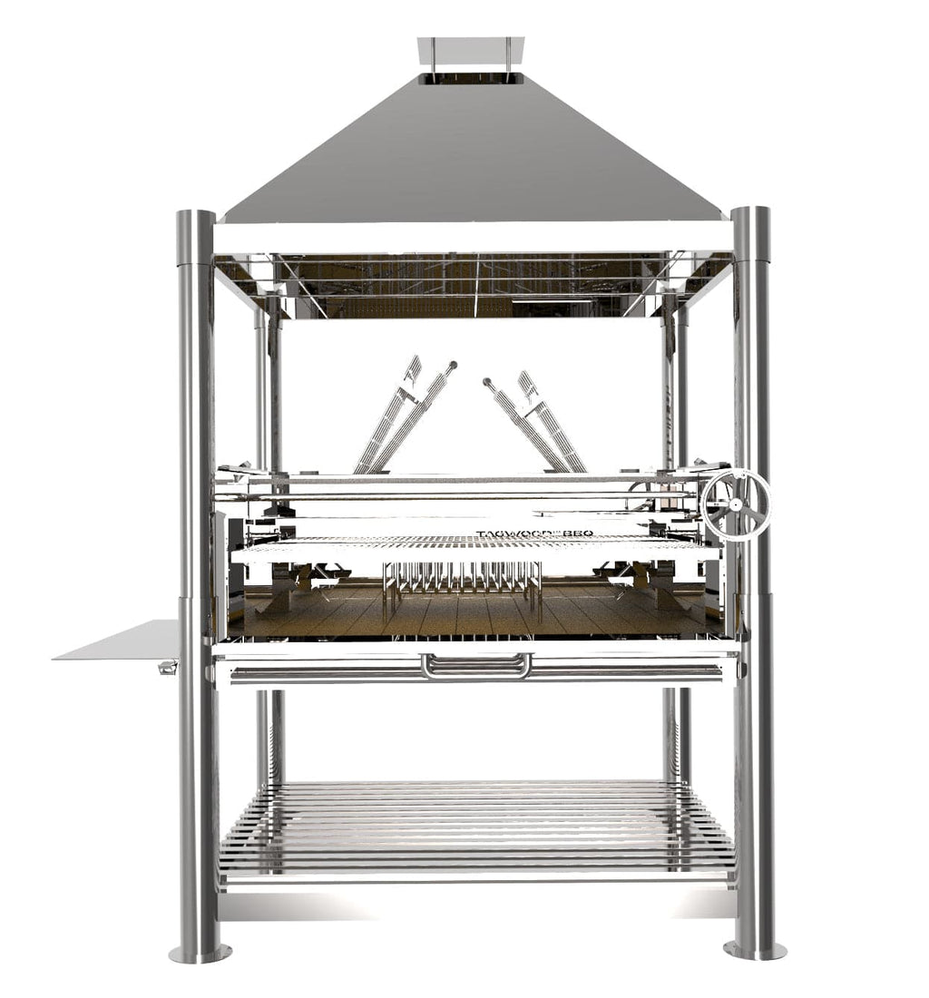 Tagwood BBQ BBQ22SS "The Silver Bullet XL" – All Stainless Steel Argentine Gaucho Grill