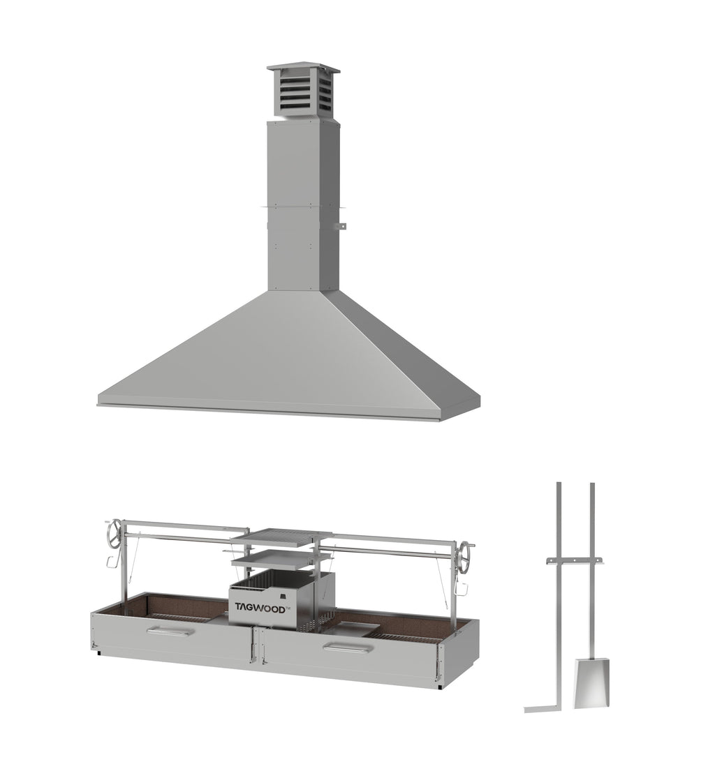 Tagwood BBQ24SS Double Argentine Santa Maria Grill – 304 Stainless Steel