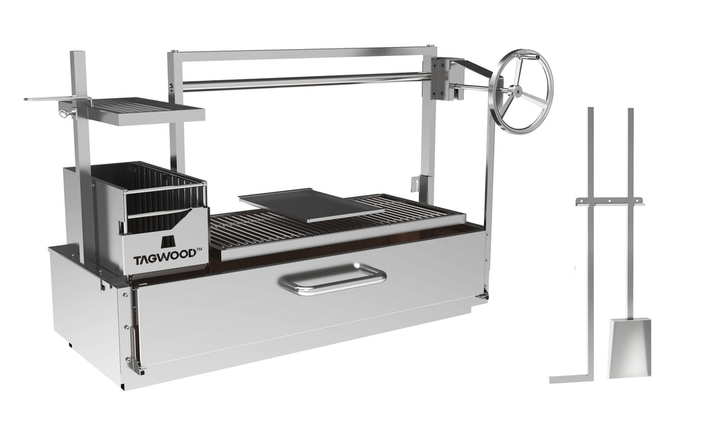 Tagwood BBQ25SS XL Built-In Santa Maria Argentine Grill – 304 Stainless Steel