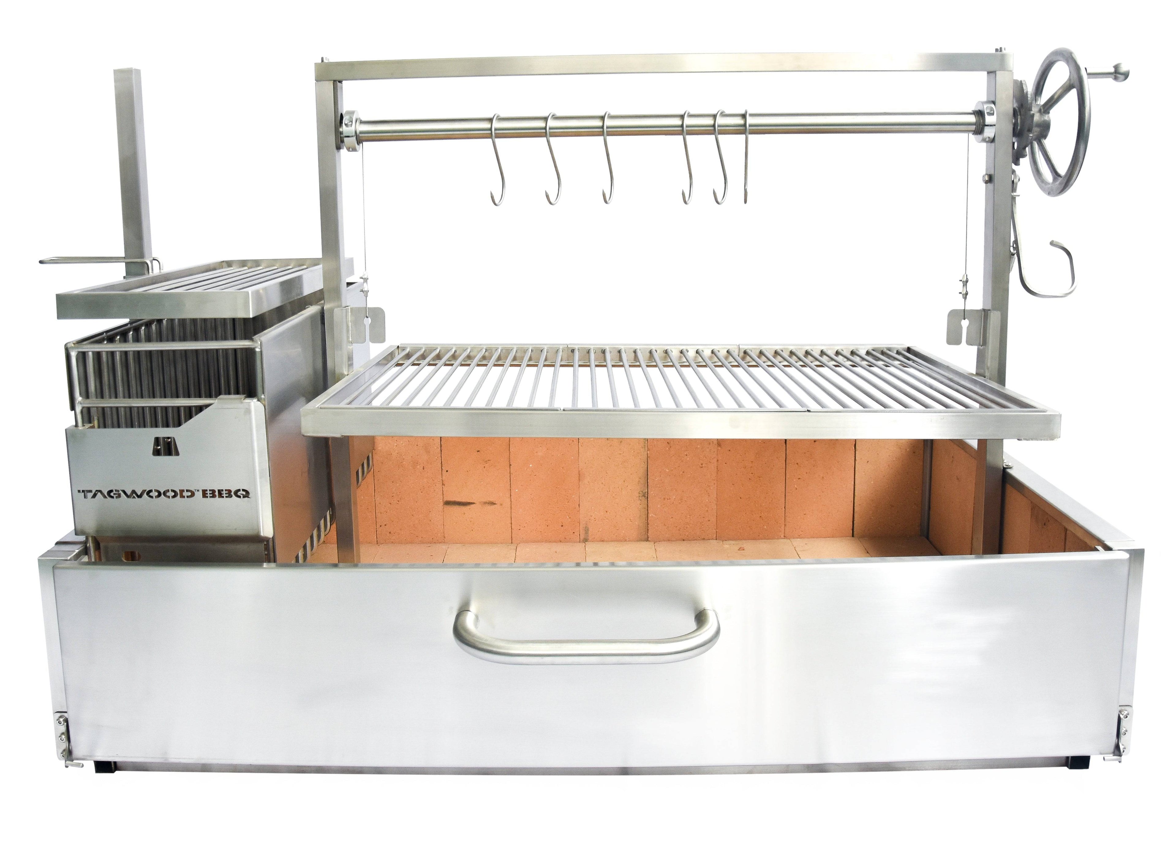 Tagwood BBQ25SS XL Built-In Santa Maria Argentine Grill – 304 Stainless Steel
