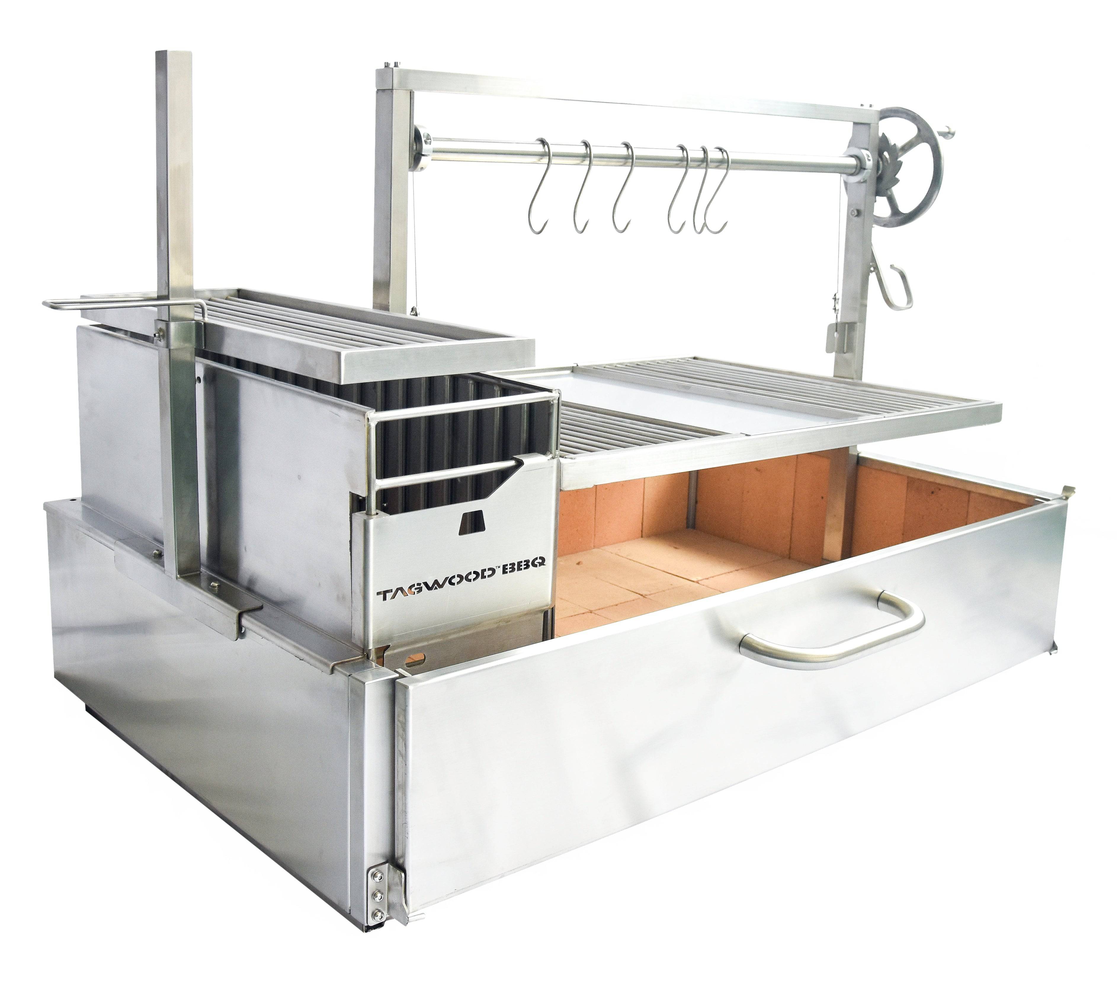 Tagwood BBQ25SS XL Built-In Santa Maria Argentine Grill – 304 Stainless Steel