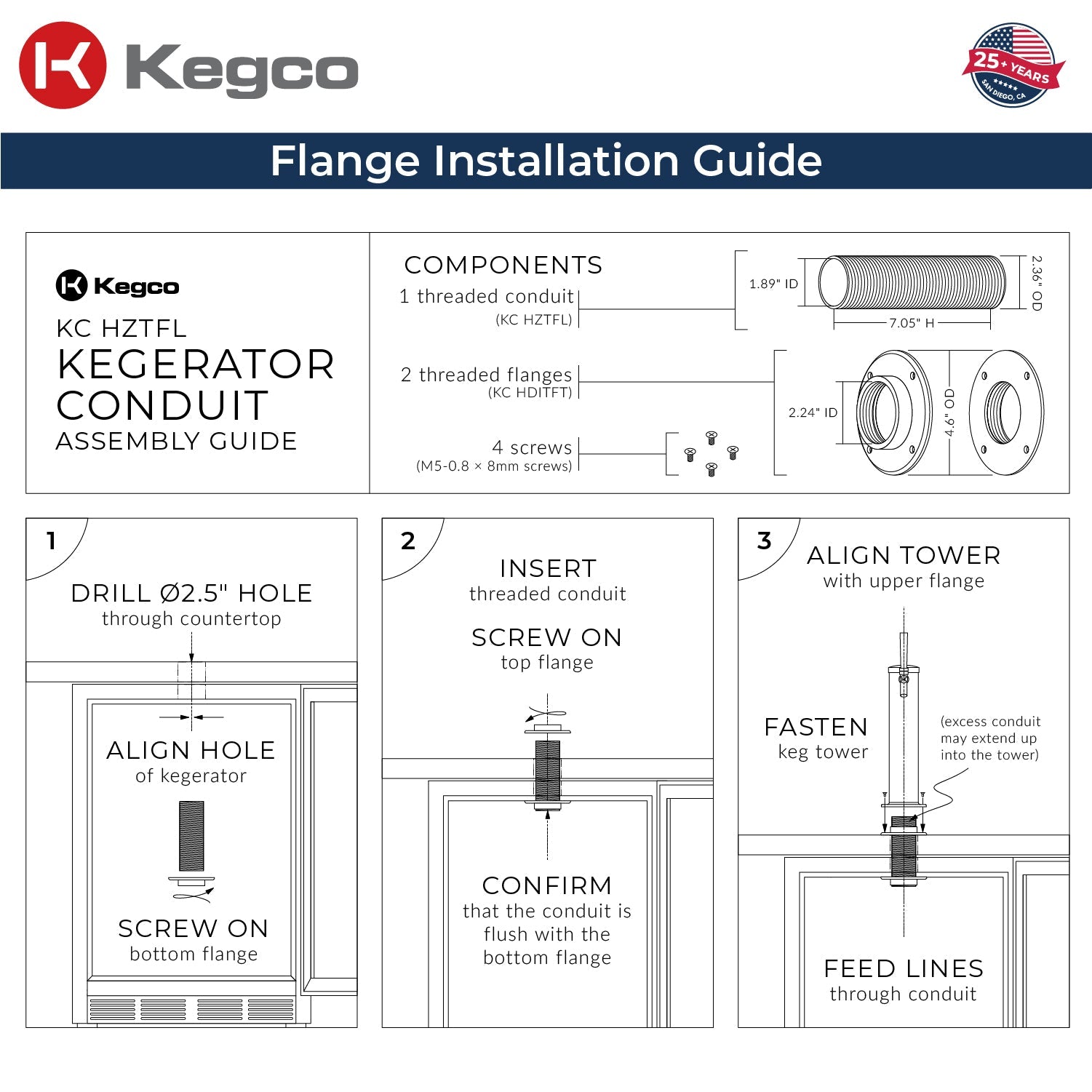 Kegco HK38SSU-2 24" Dual Tap Outdoor Built-In Stainless Steel Kegerator