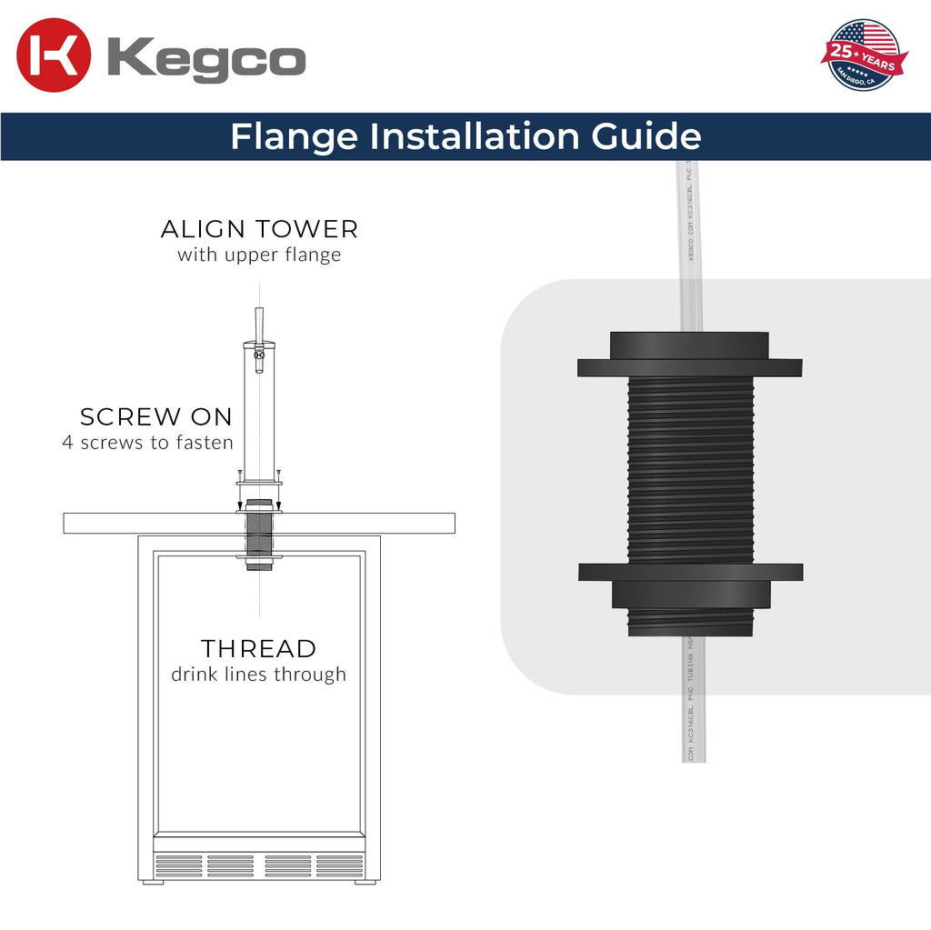 Kegco HK38BSU-1 24" Single Tap Built-In Stainless Steel Kegerator