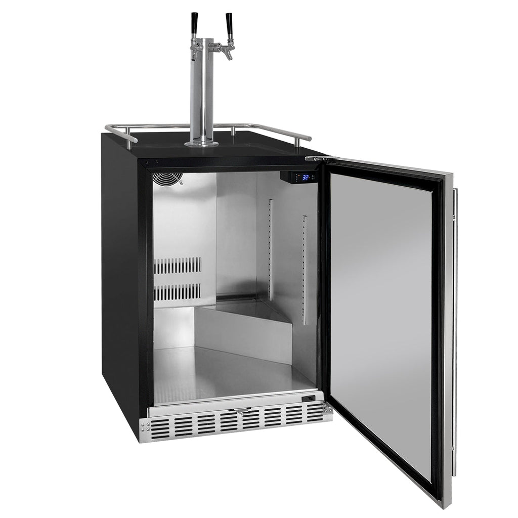 Kegco HK38BSU-2 24" Dual Tap Built-In Stainless Steel Kegerator