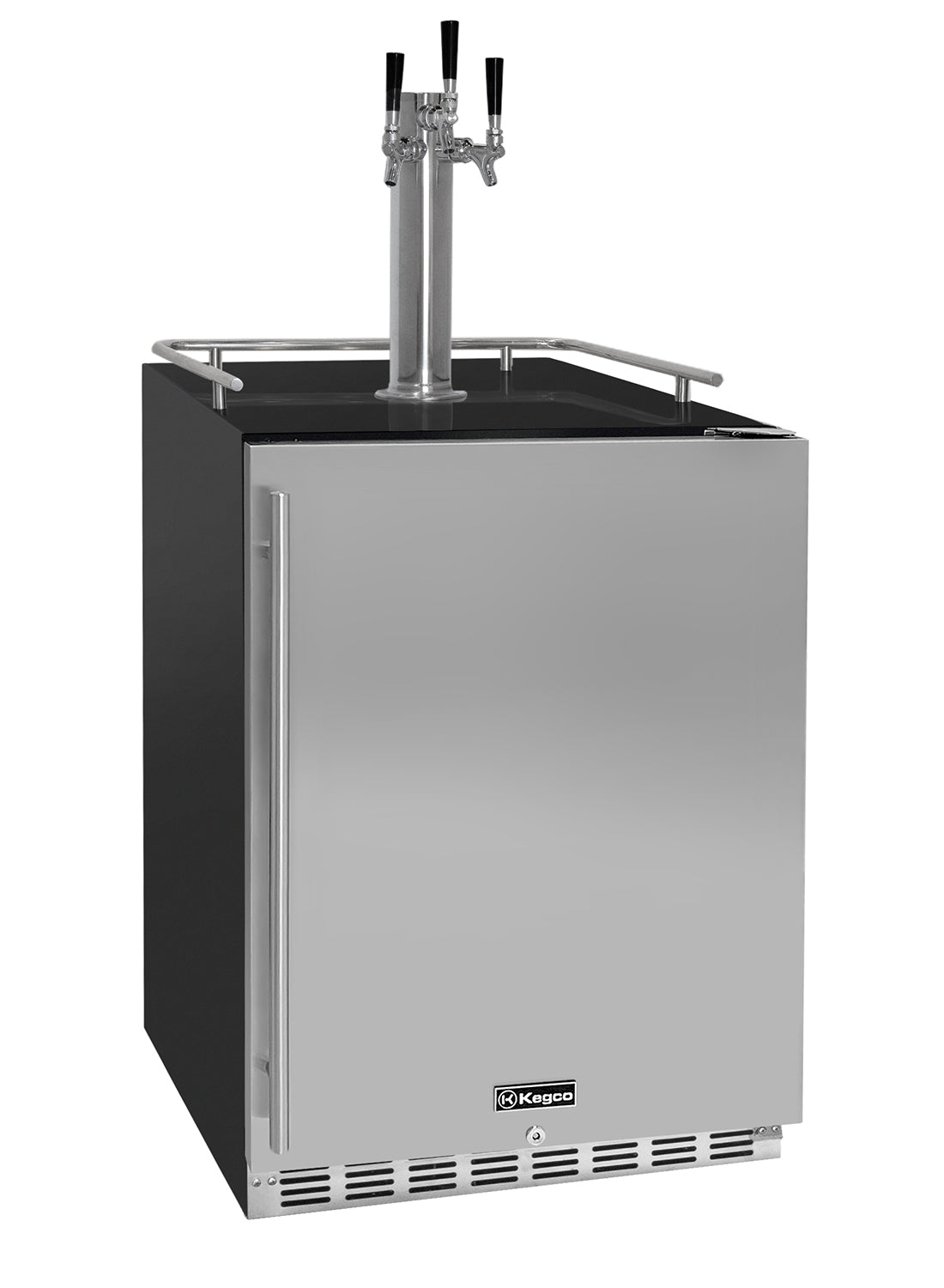 Kegco HK38BSU-3 24" Triple Tap Built-In Stainless Steel Kegerator