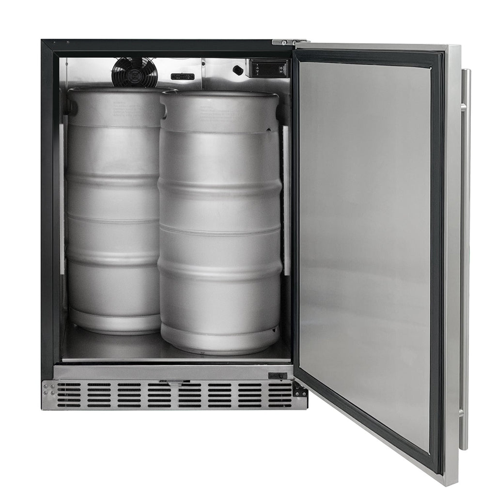 Kegco HK38BSU-3 24" Triple Tap Built-In Stainless Steel Kegerator