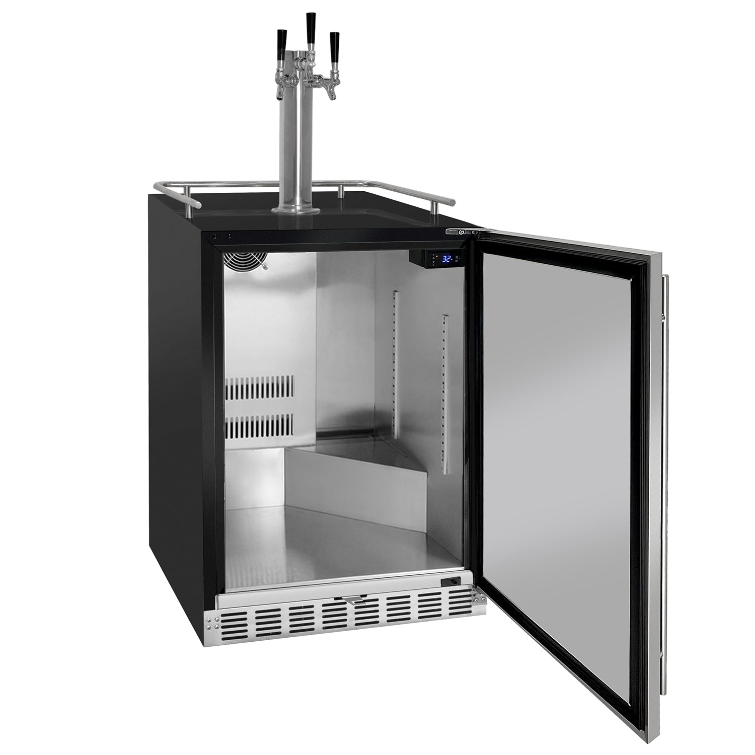 Kegco HK38BSU-3 24" Triple Tap Built-In Stainless Steel Kegerator