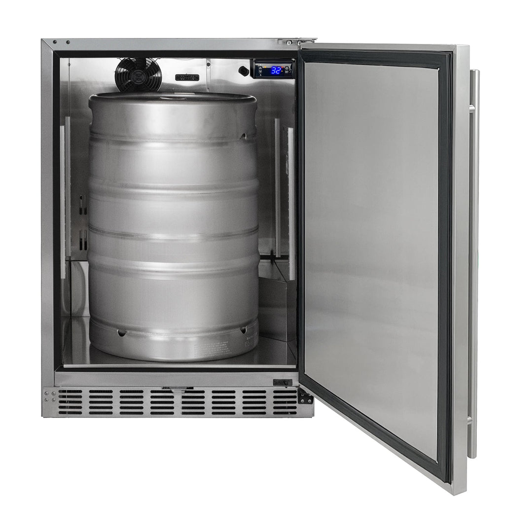 Kegco HK38SSU-1 24" Single Tap Outdoor Built-In Stainless Steel Kegerator