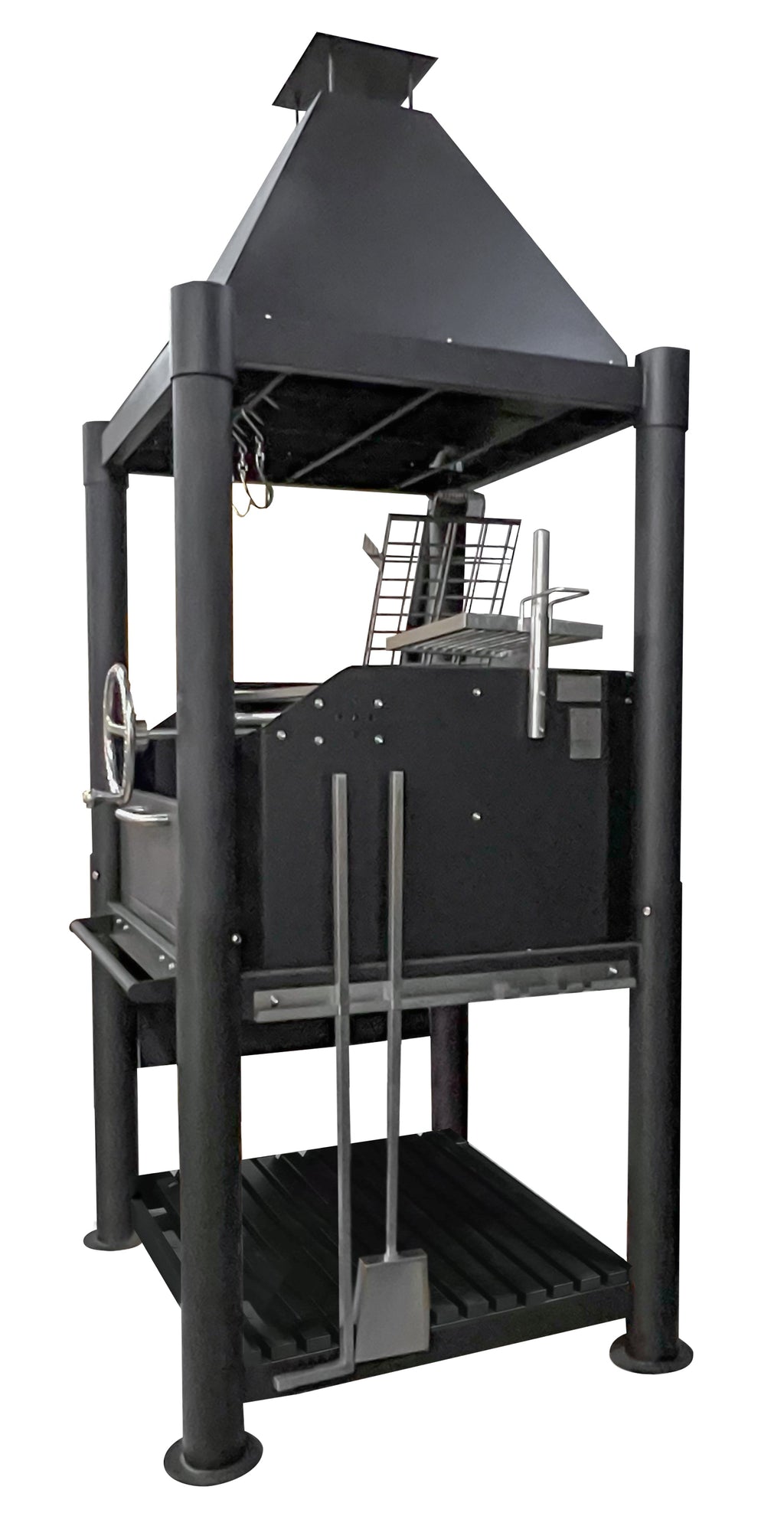 Tagwood BBQ02SIB Argentine Santa Maria Style Gaucho Grill – All Black Edition