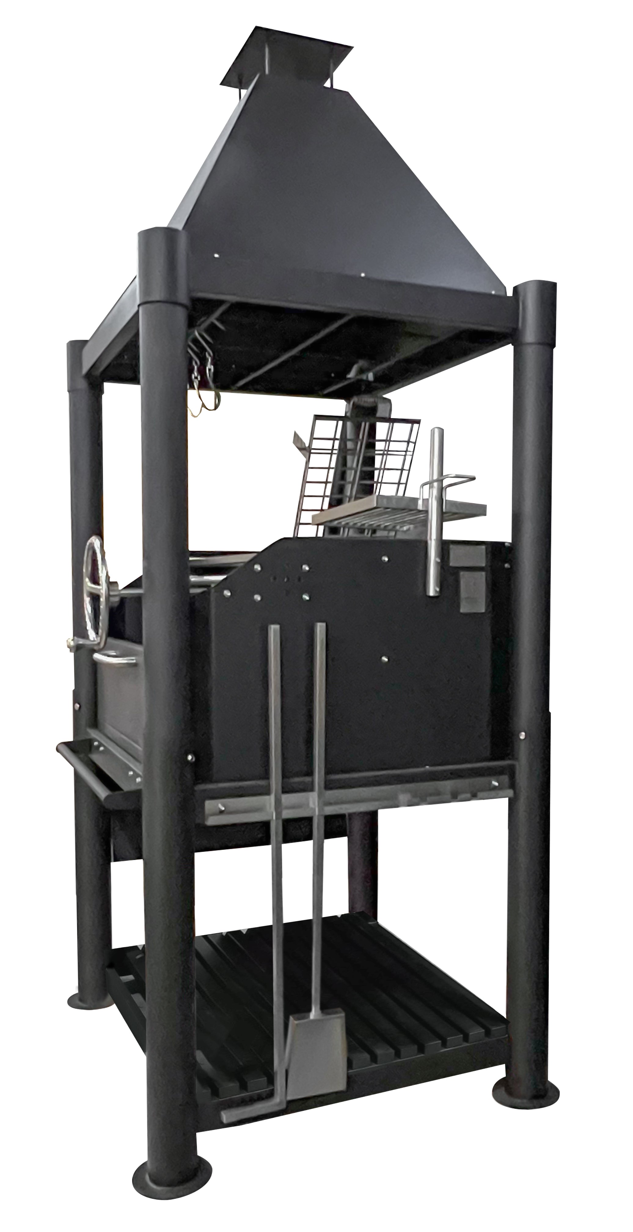Tagwood BBQ02SIB Argentine Santa Maria Style Gaucho Grill – All Black Edition