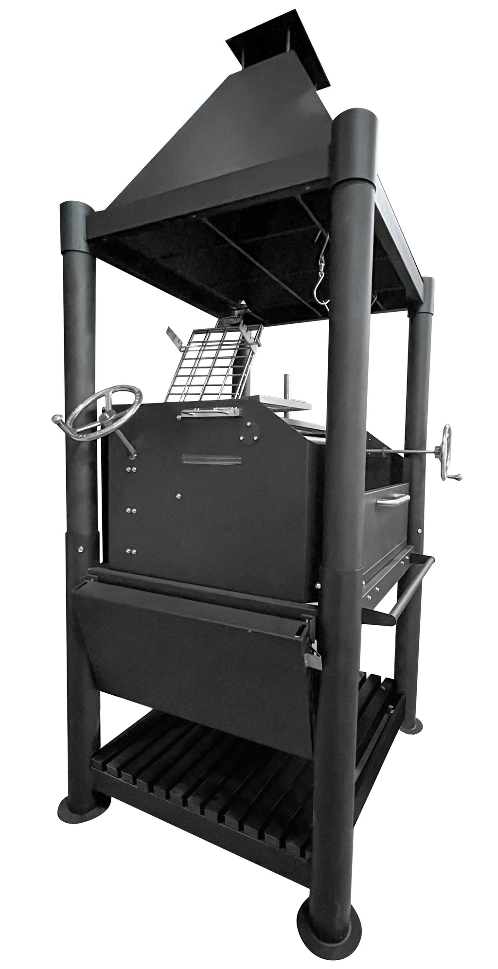 Tagwood BBQ02SIB Argentine Santa Maria Style Gaucho Grill – All Black Edition