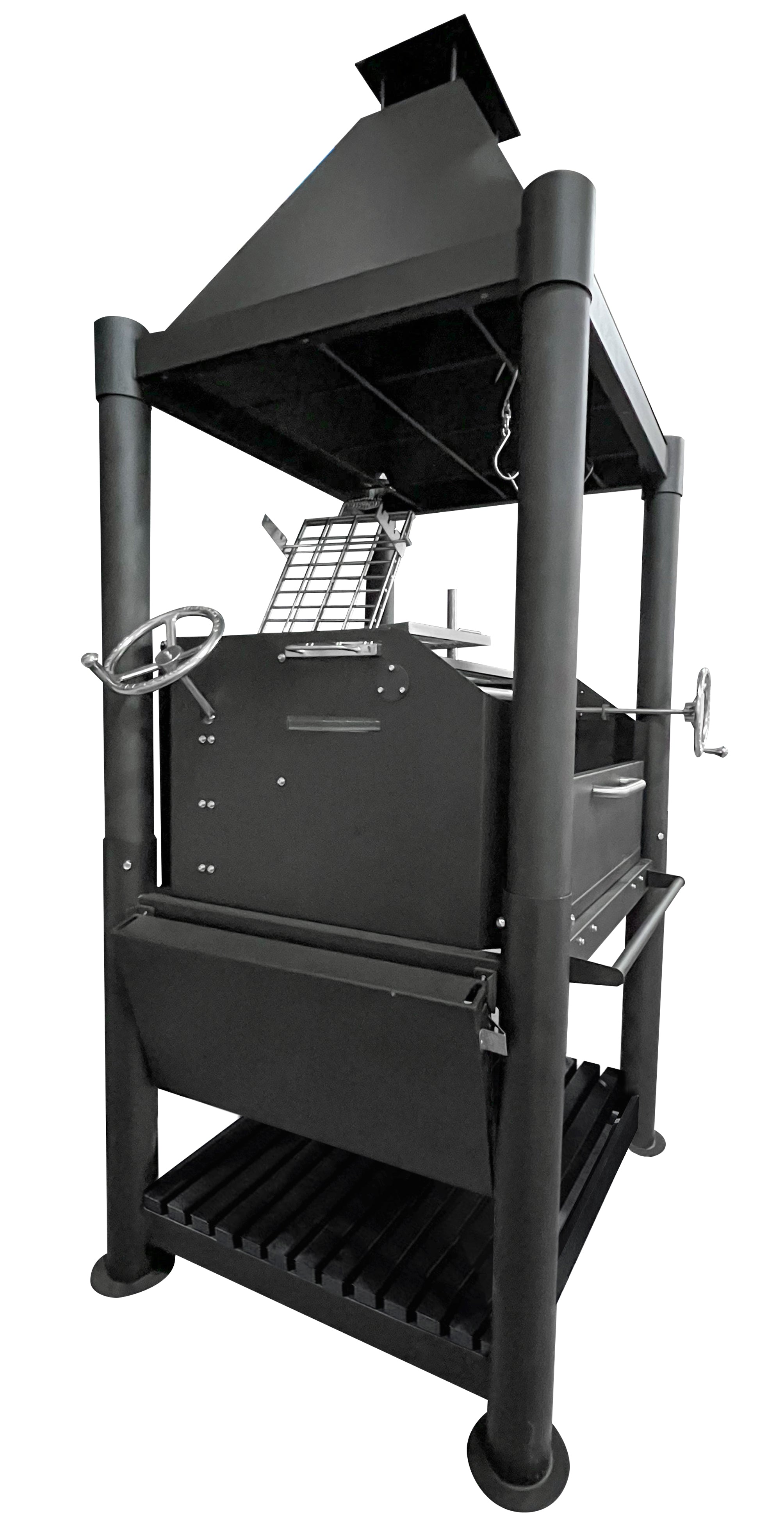 Tagwood BBQ02SIB Argentine Santa Maria Style Gaucho Grill – All Black Edition
