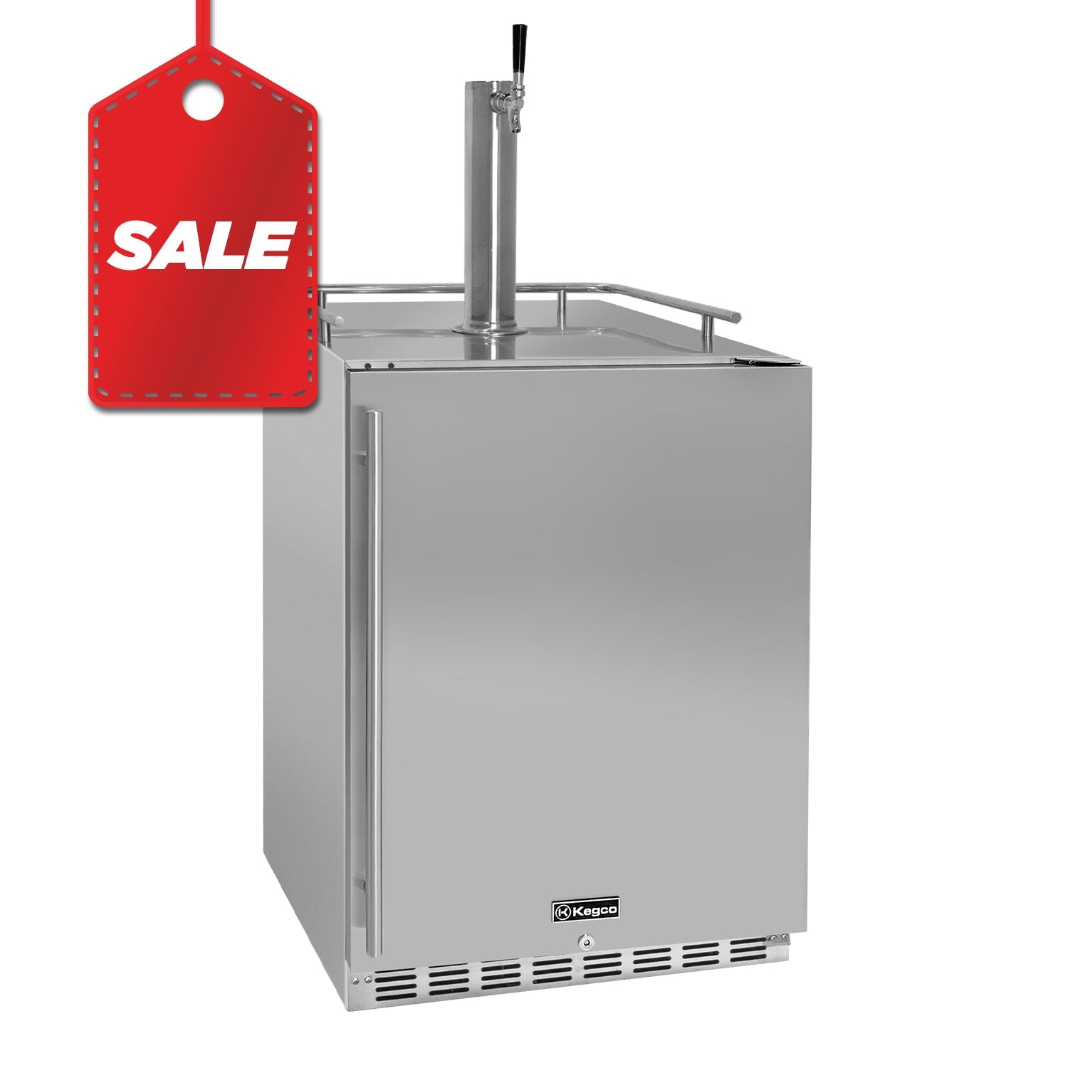 Kegco HK38SSU-1 24" Single Tap Outdoor Built-In Stainless Steel Kegerator