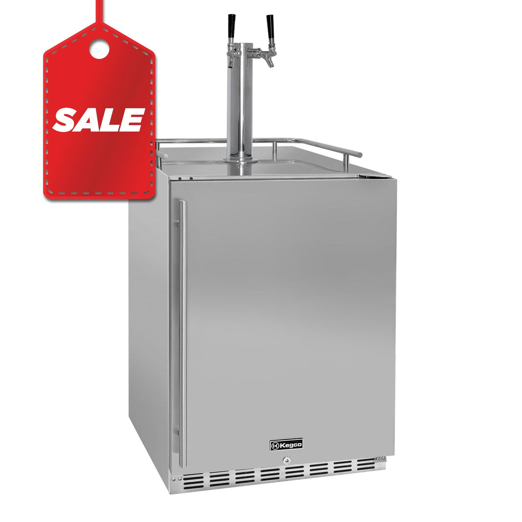 Kegco HK38SSU-2 24" Dual Tap Outdoor Built-In Stainless Steel Kegerator