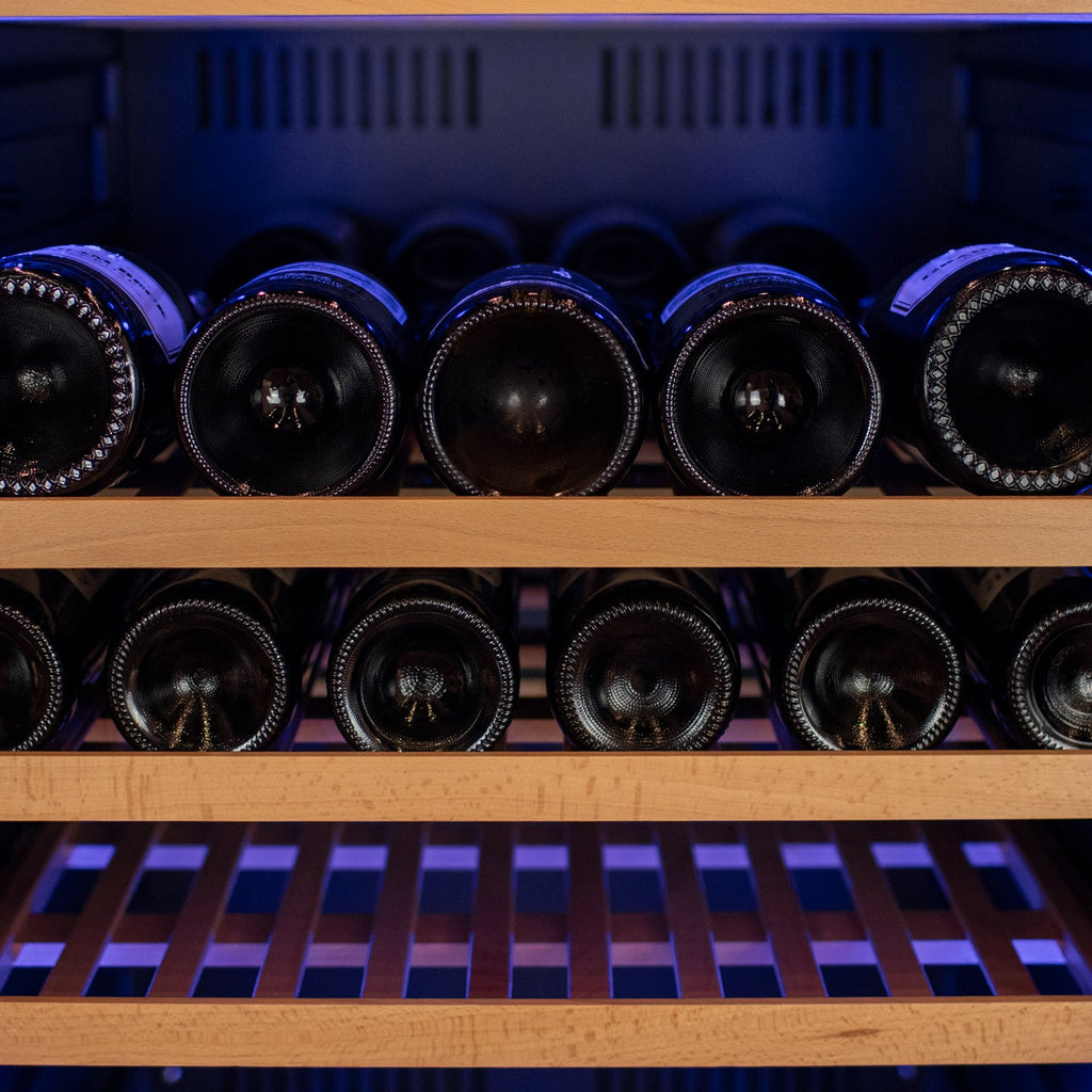 Allavino 76.5" Tall Side-by-Side Wine Vault with Solid Black Doors