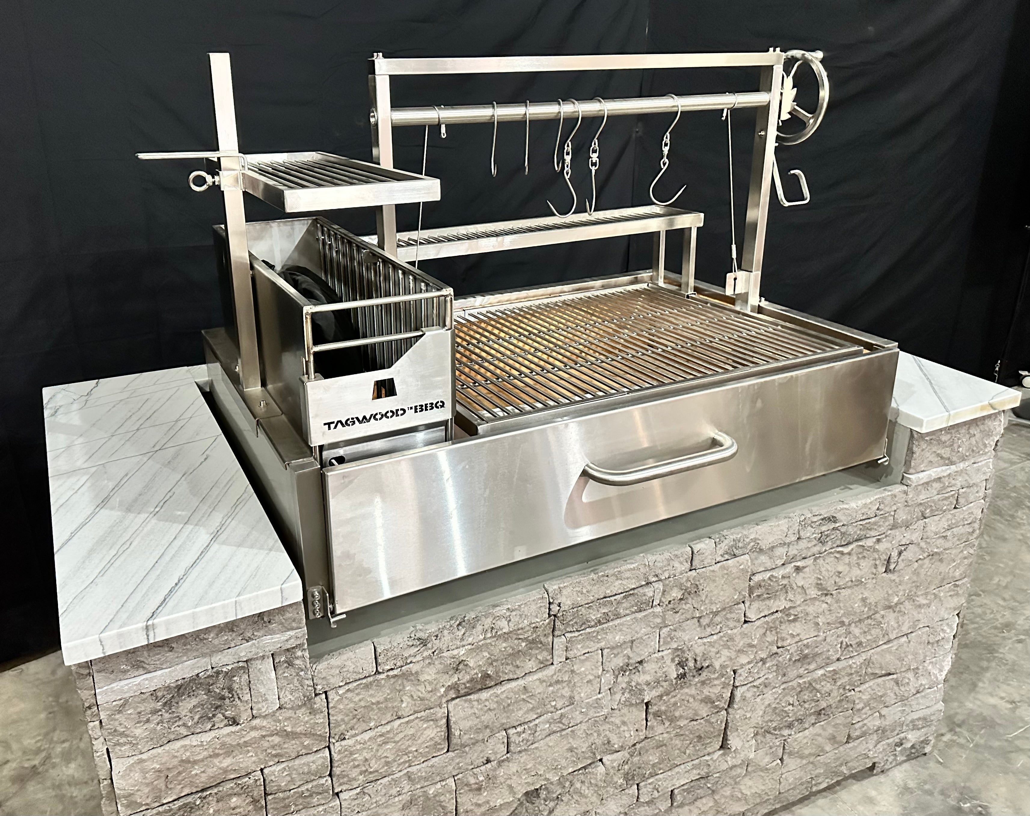 Tagwood BBQ25SS XL Built-In Santa Maria Argentine Grill – 304 Stainless Steel