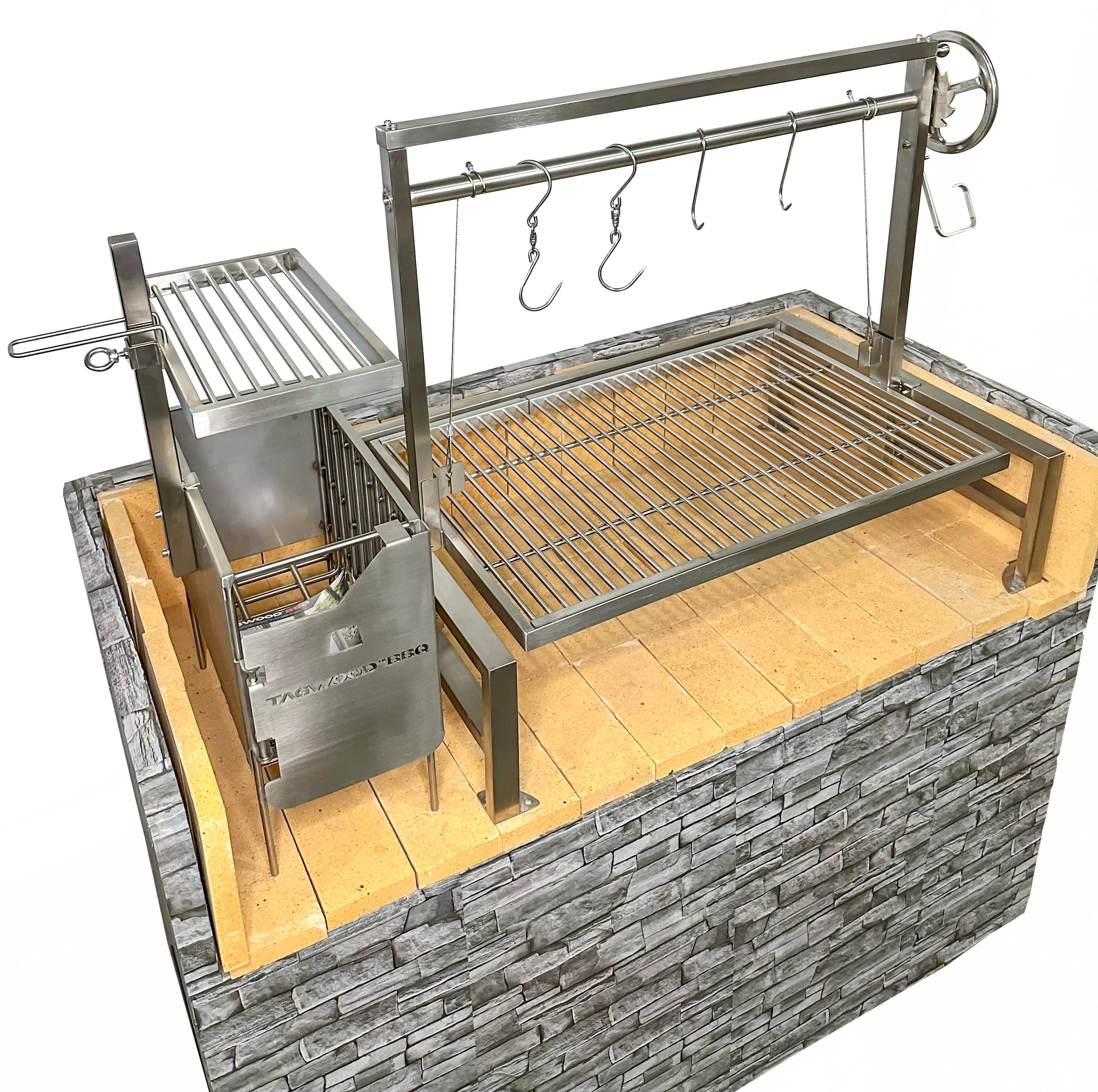 Tagwood BBQ09SS Insert Style Argentine Santa Maria Grill – 304 Stainless Steel
